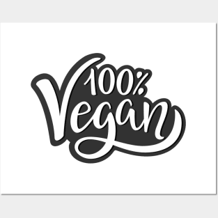 100% VEGAN tshirt Posters and Art